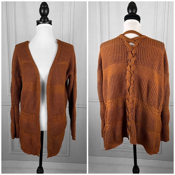 Copper chunky knit cardigan - Picture 1 of 13